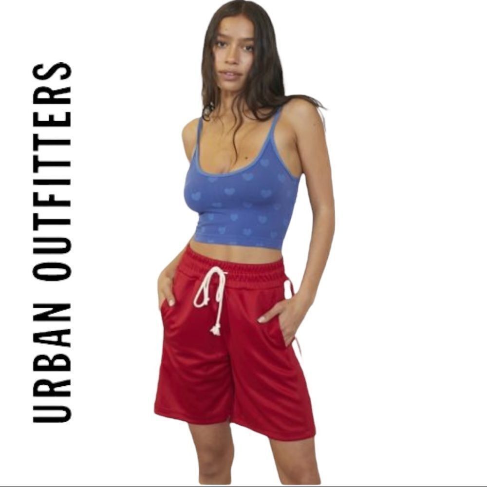 NEW Out From Under UO Red Basketball Shorts L